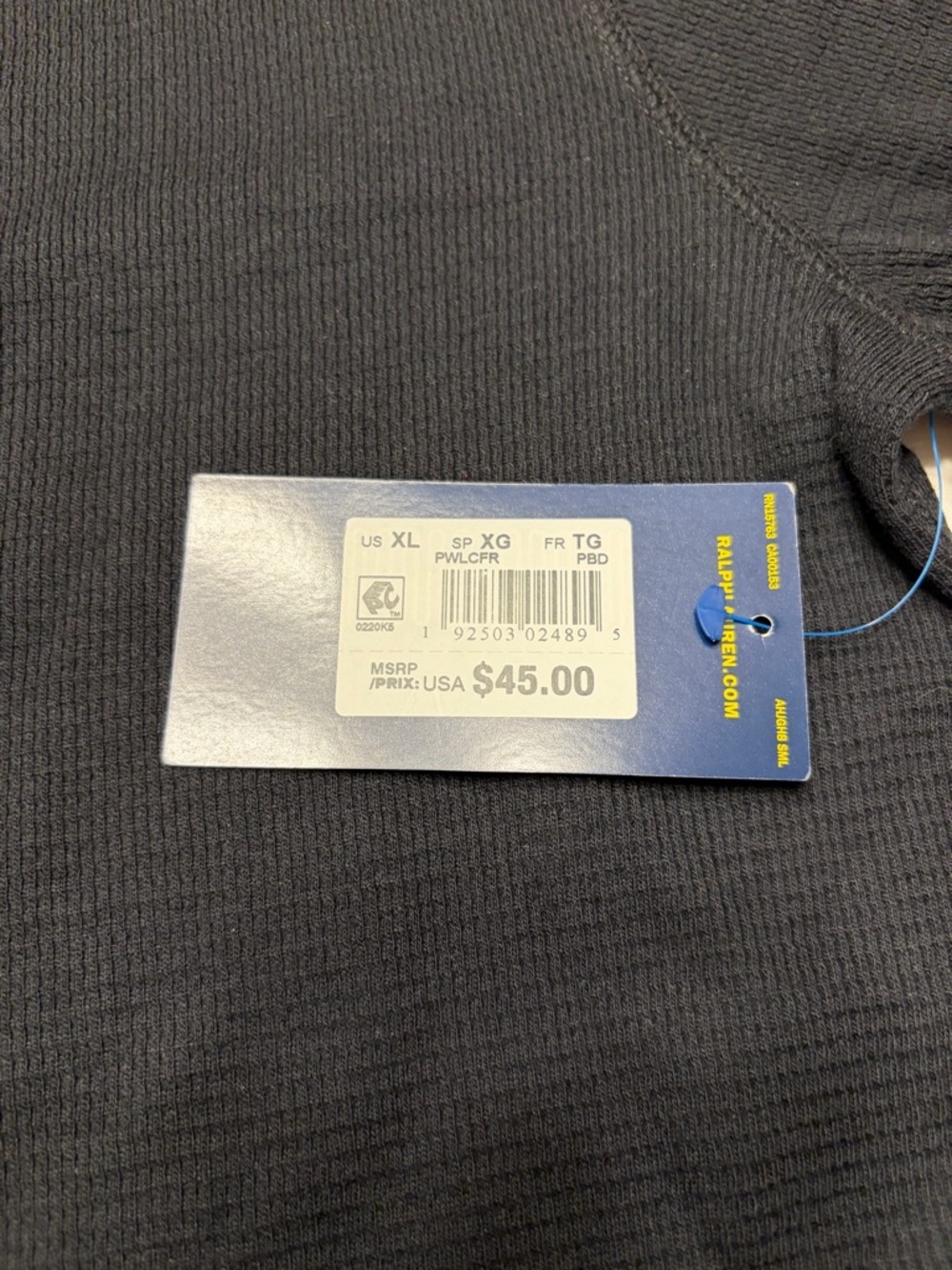 Polo by Ralph Lauren Men’s Crew Neck Long Sleeve Shirt - Black - Picture 4 of 4